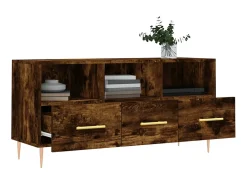 Móvel De Tv| Móvel de TV 102x36x50 cm derivados de madeira carvalho fumado PT923615 Castanho