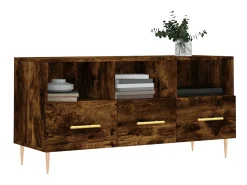 Móvel De Tv| Móvel de TV 102x36x50 cm derivados de madeira carvalho fumado PT923615 Castanho
