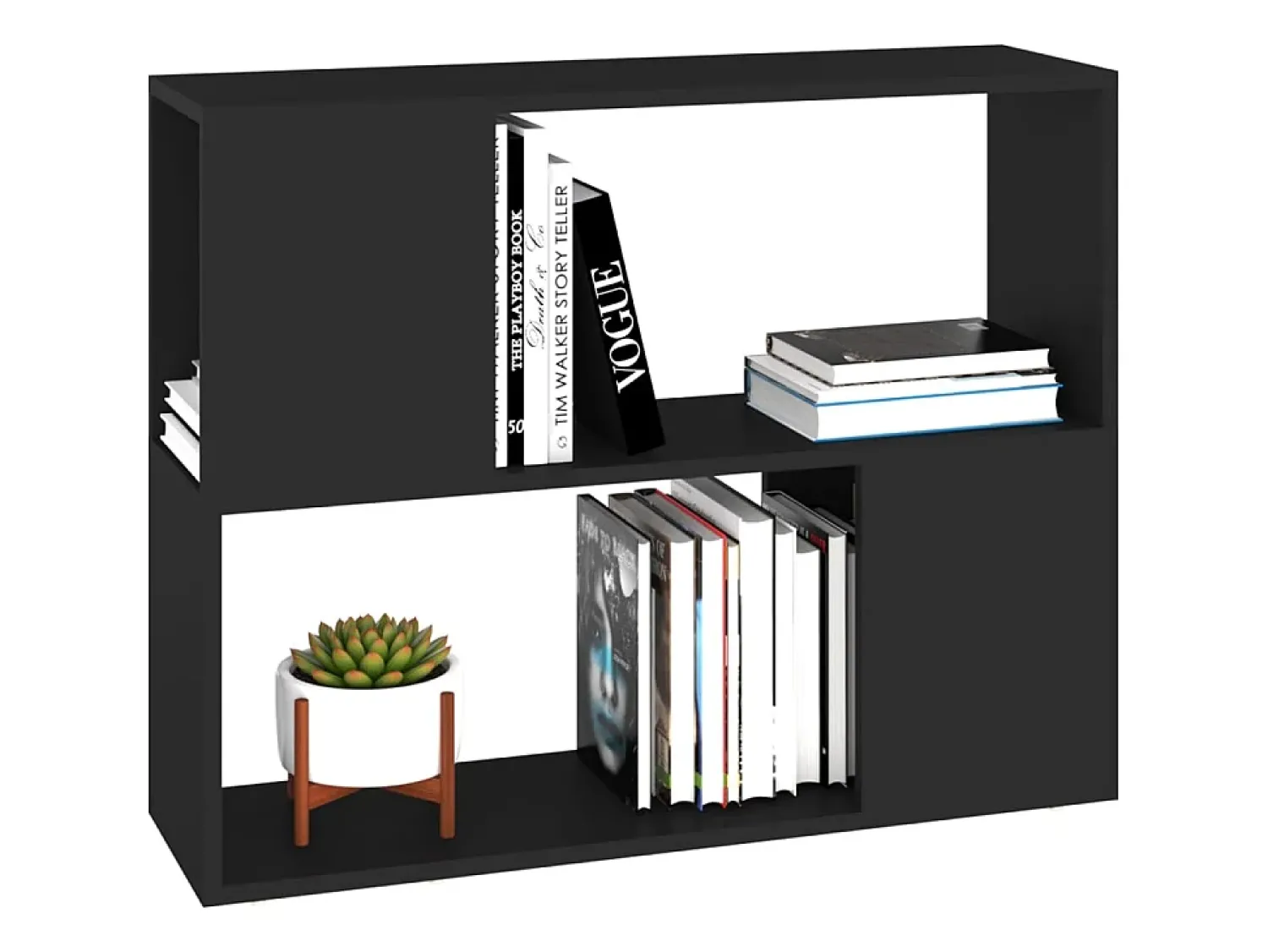 Móvel De Tv* Móvel de TV 80x24x63 cm derivados de madeira PT581664 Preto