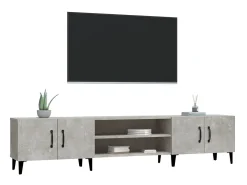 Outlet Móvel de TV 180x31,5x40 cm derivados de madeira cinza cimento PT807625 Cinzento