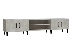 Outlet Móvel de TV 180x31,5x40 cm derivados de madeira cinza cimento PT807625 Cinzento