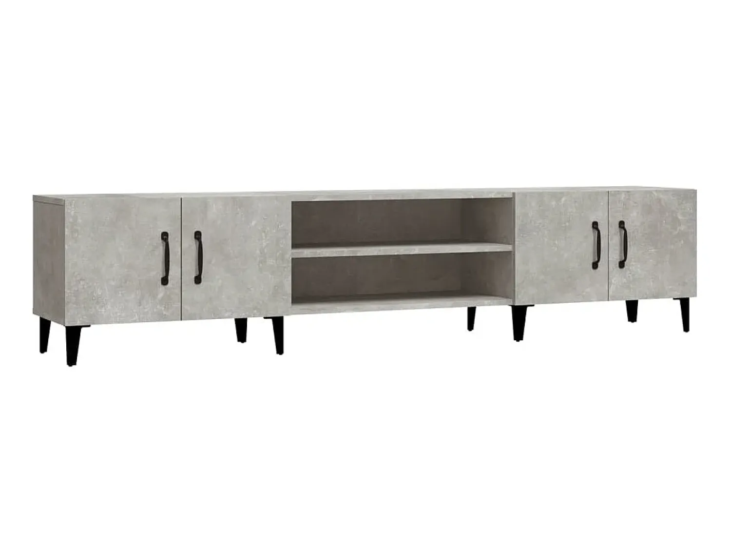 Outlet Móvel de TV 180x31,5x40 cm derivados de madeira cinza cimento PT807625 Cinzento