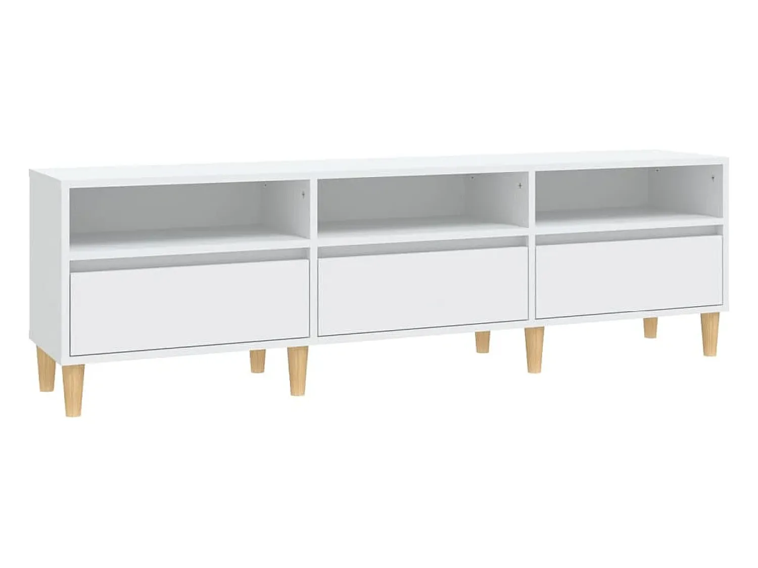 Hot Móvel de TV 150x30x44,5 cm derivados de madeira PT594141 Branco