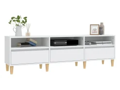 Hot Móvel de TV 150x30x44,5 cm derivados de madeira PT594141 Branco