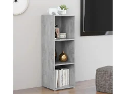 Móvel De Tv* Móvel de TV 107x35x37 cm derivados de madeira cimento PT711066 Cinzento