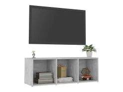 Móvel De Tv* Móvel de TV 107x35x37 cm derivados de madeira cimento PT711066 Cinzento