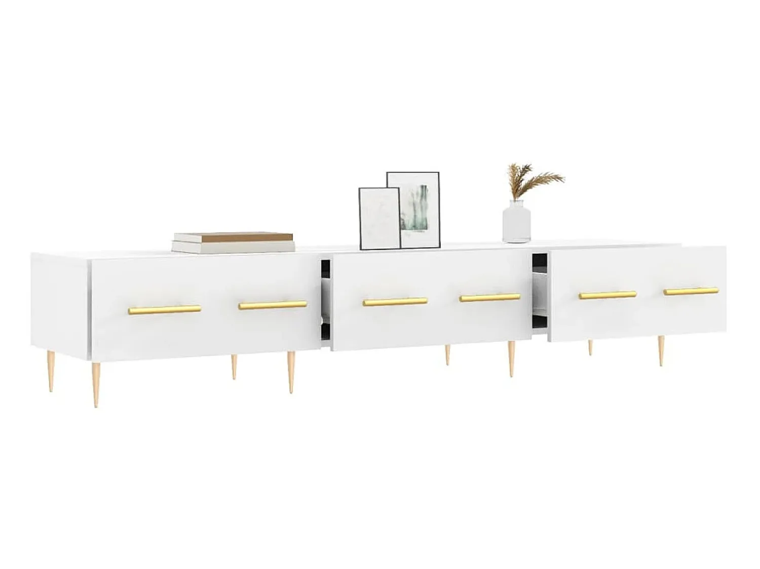 Móvel De Tv* Móvel de TV 150x36x30 cm derivados de madeira PT347735 Branco