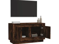 Hot Móvel de TV 80x35x45 cm derivados de madeira carvalho fumado PT890709 Castanho