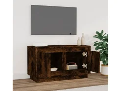 Hot Móvel de TV 80x35x45 cm derivados de madeira carvalho fumado PT890709 Castanho