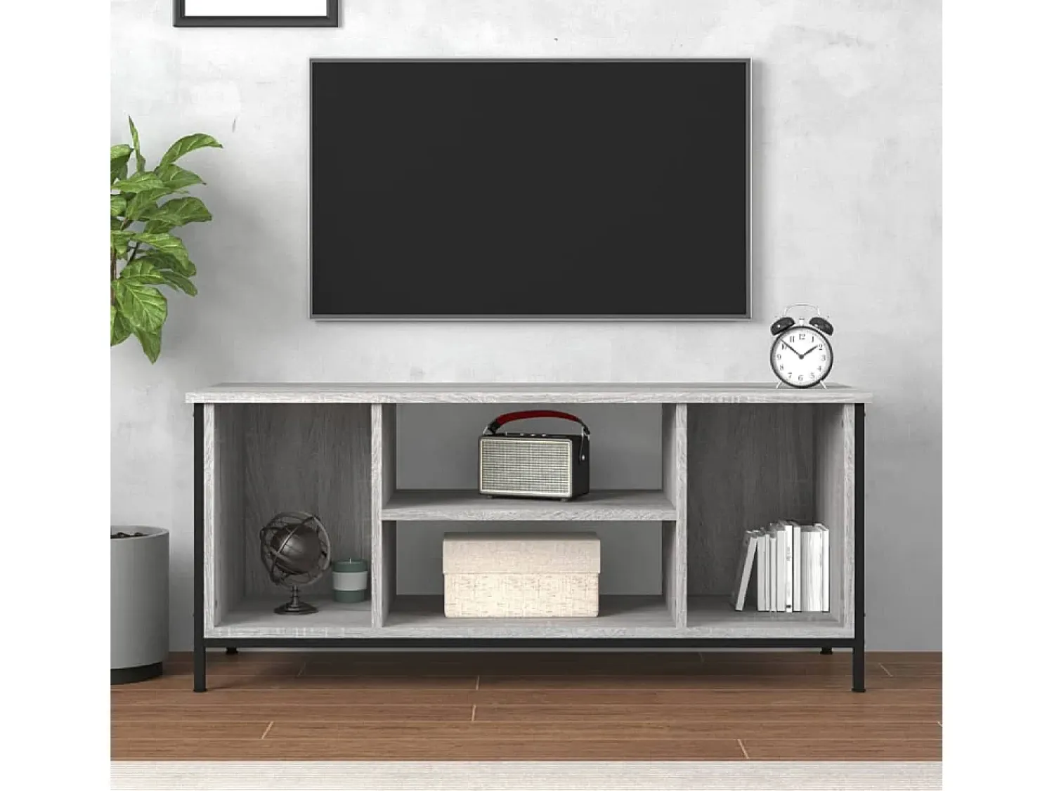 Clearance Móvel de TV 102x35x45 cm derivados de madeira sonoma PT442493 Cinzento