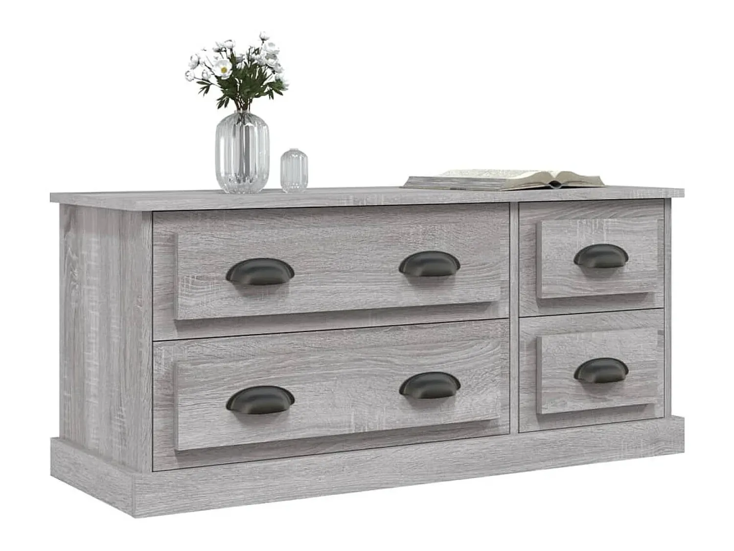 Móvel De Tv| Móvel de TV 100x35,5x45 cm derivados de madeira sonoma PT432719 Cinzento