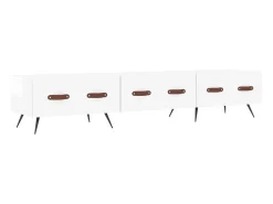 Móvel De Tv* Móvel de TV 150x36x30 cm derivados de madeira brilhante PT571007 Branco