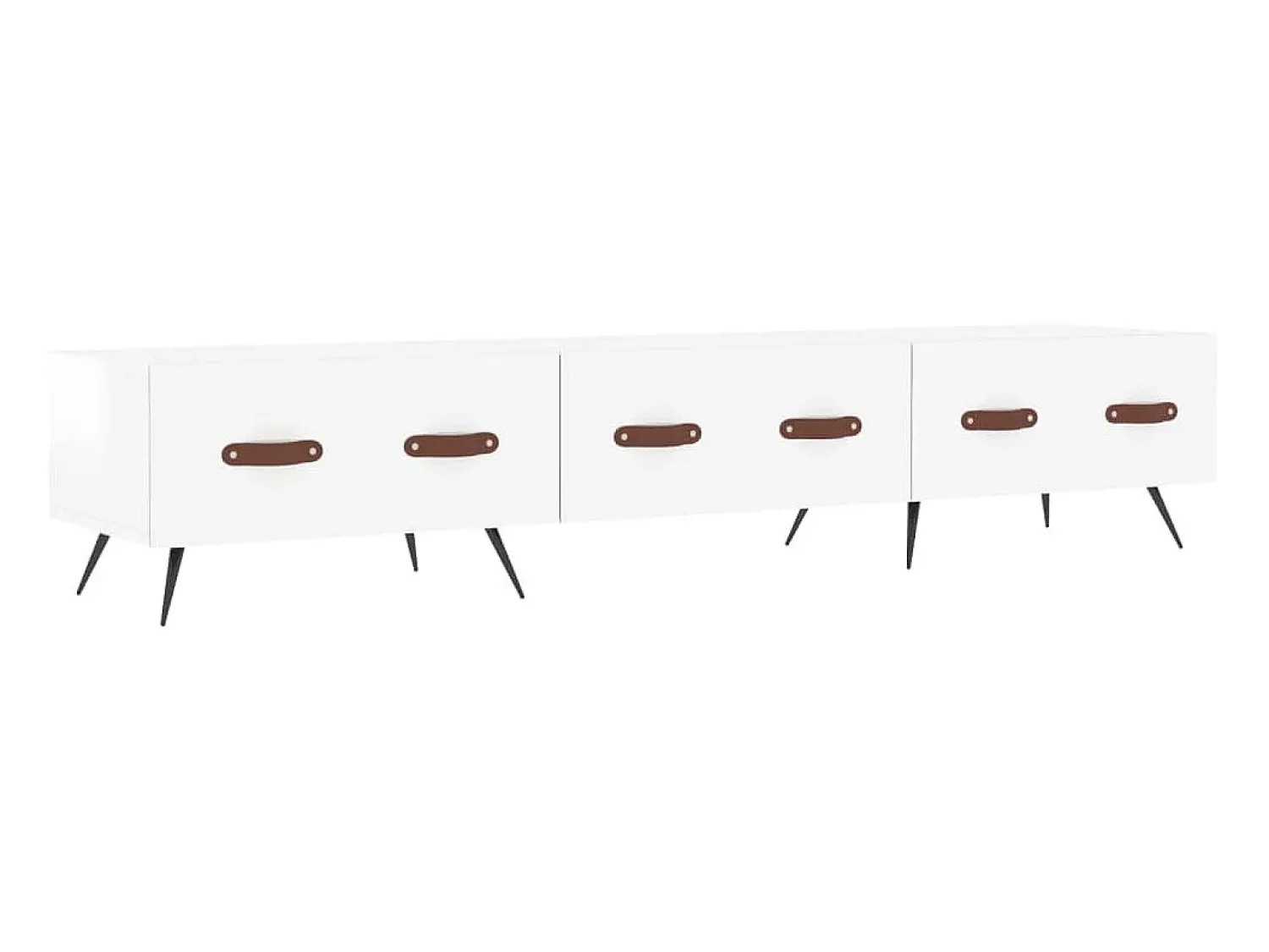 Móvel De Tv* Móvel de TV 150x36x30 cm derivados de madeira brilhante PT571007 Branco