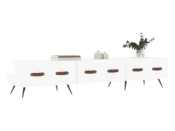 Móvel De Tv* Móvel de TV 150x36x30 cm derivados de madeira brilhante PT571007 Branco