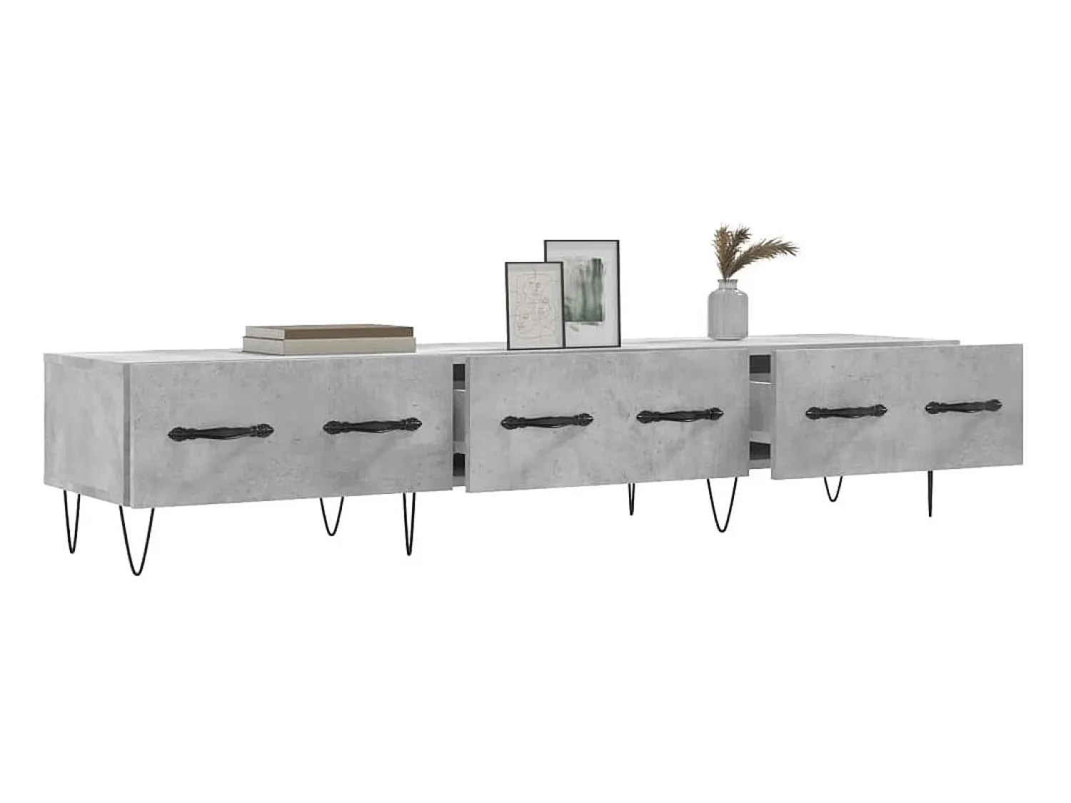 Online Móvel de TV 150x36x30 cm derivados de madeira cimento PT182088 Cinzento