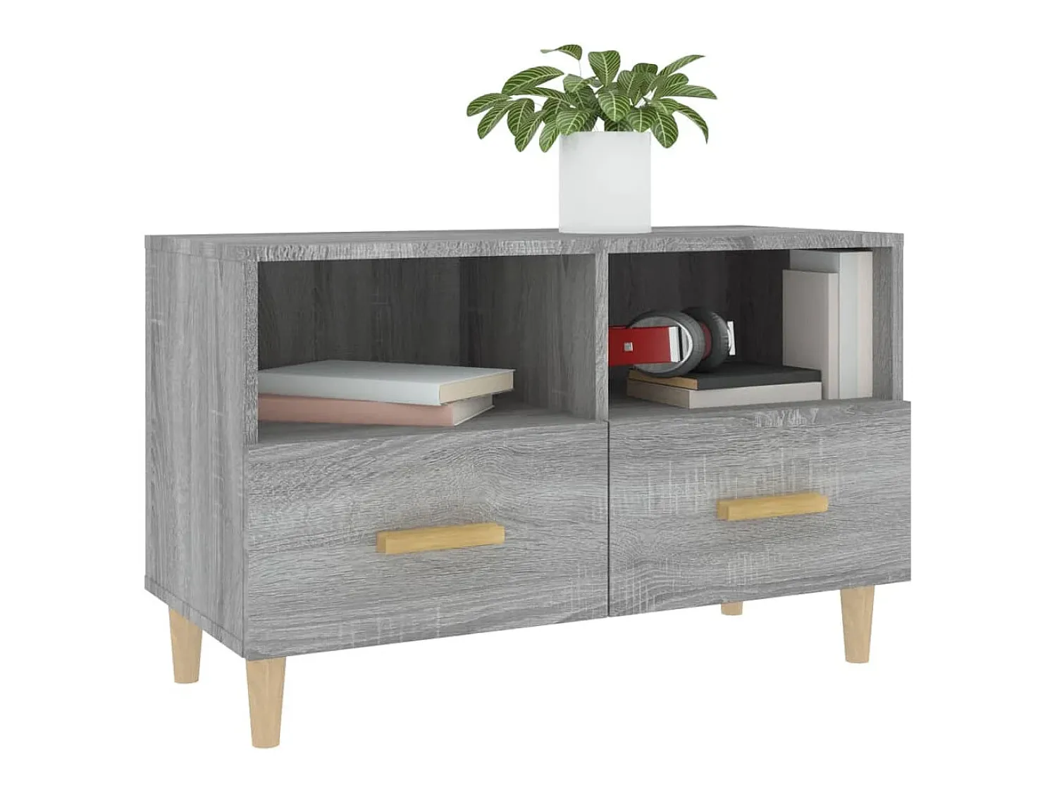 Móvel De Tv|vidaxl Móvel de TV 80x36x50 cm derivados de madeira sonoma Cinzento