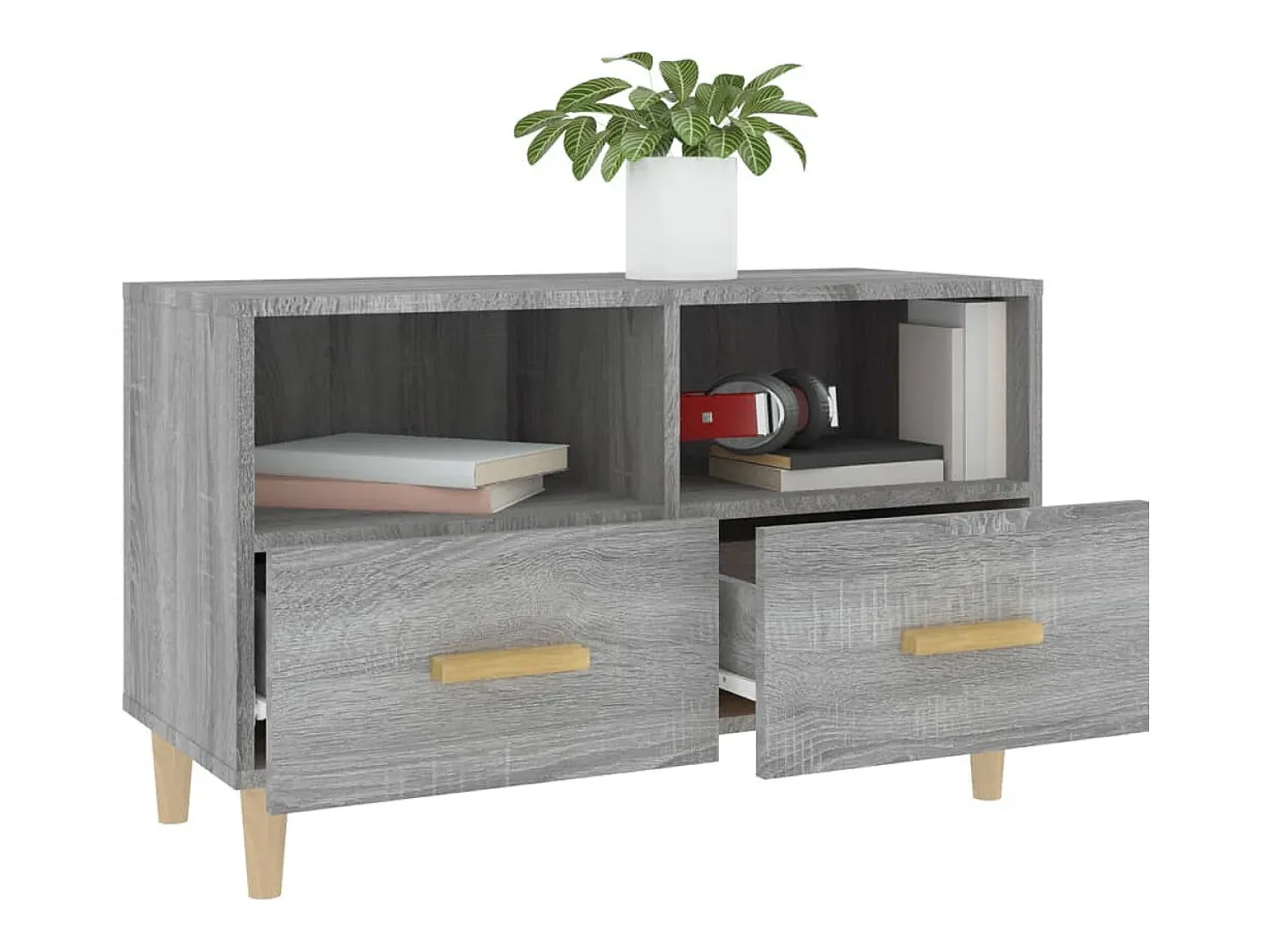 Móvel De Tv|vidaxl Móvel de TV 80x36x50 cm derivados de madeira sonoma Cinzento