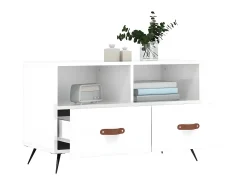 Móvel De Tv| Móvel de TV 80x36x50 cm derivados de madeira brilhante PT197573 Branco