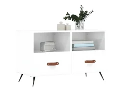 Móvel De Tv| Móvel de TV 80x36x50 cm derivados de madeira brilhante PT197573 Branco