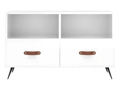Móvel De Tv| Móvel de TV 80x36x50 cm derivados de madeira brilhante PT197573 Branco