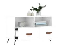 Móvel De Tv| Móvel de TV 80x36x50 cm derivados de madeira brilhante PT197573 Branco