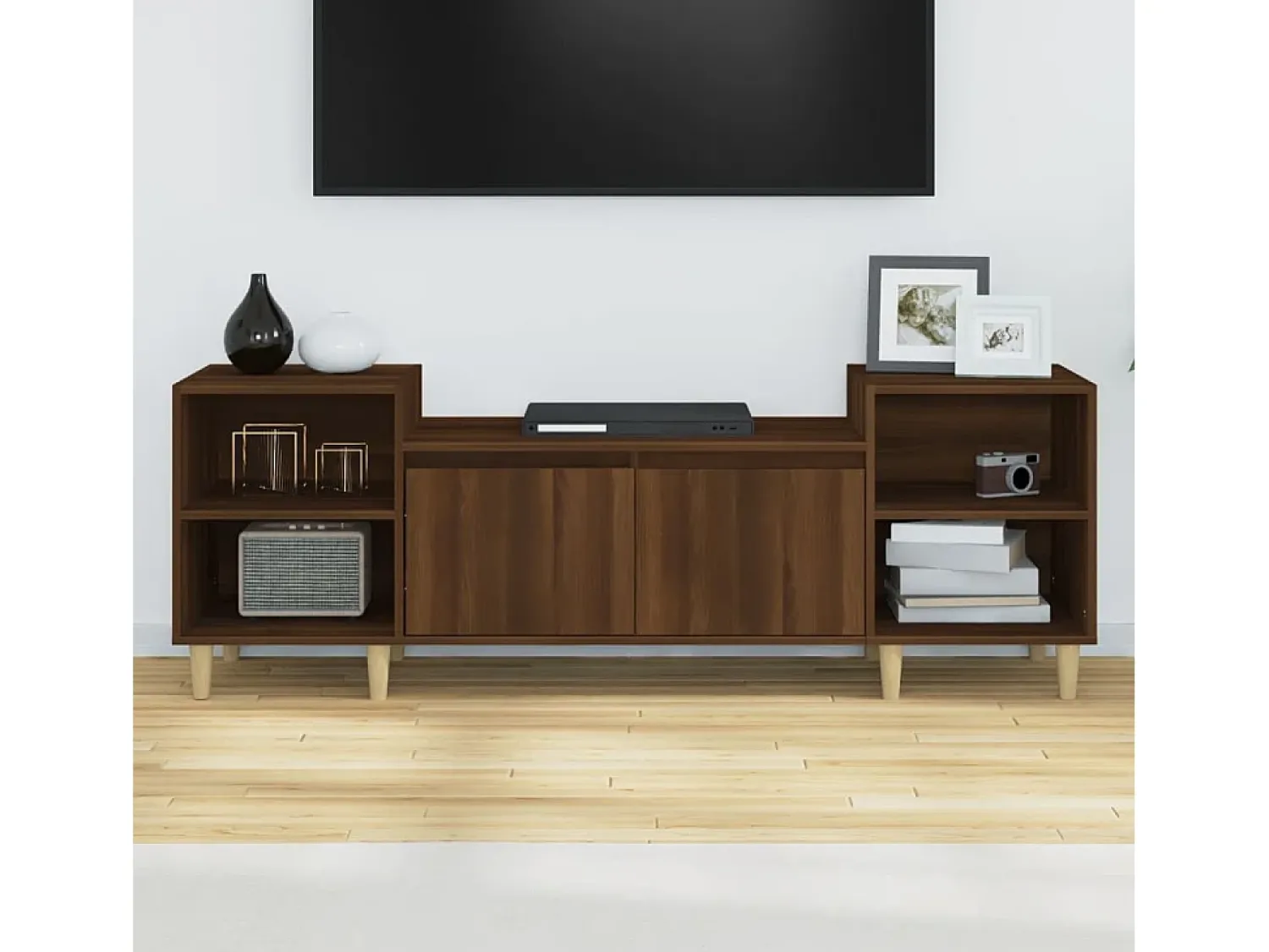 Móvel de TV 160x35x55 cm derivados de madeira carvalho PT643265^ Móvel De Tv