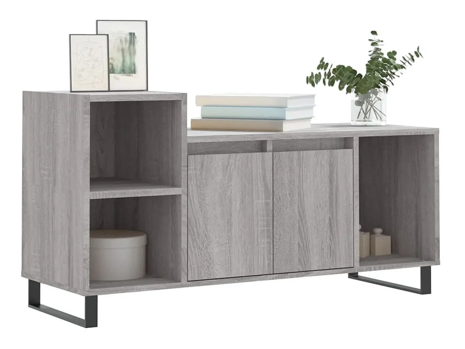 Best Móvel de TV 100x35x55 cm derivados de madeira sonoma PT980532 Cinzento