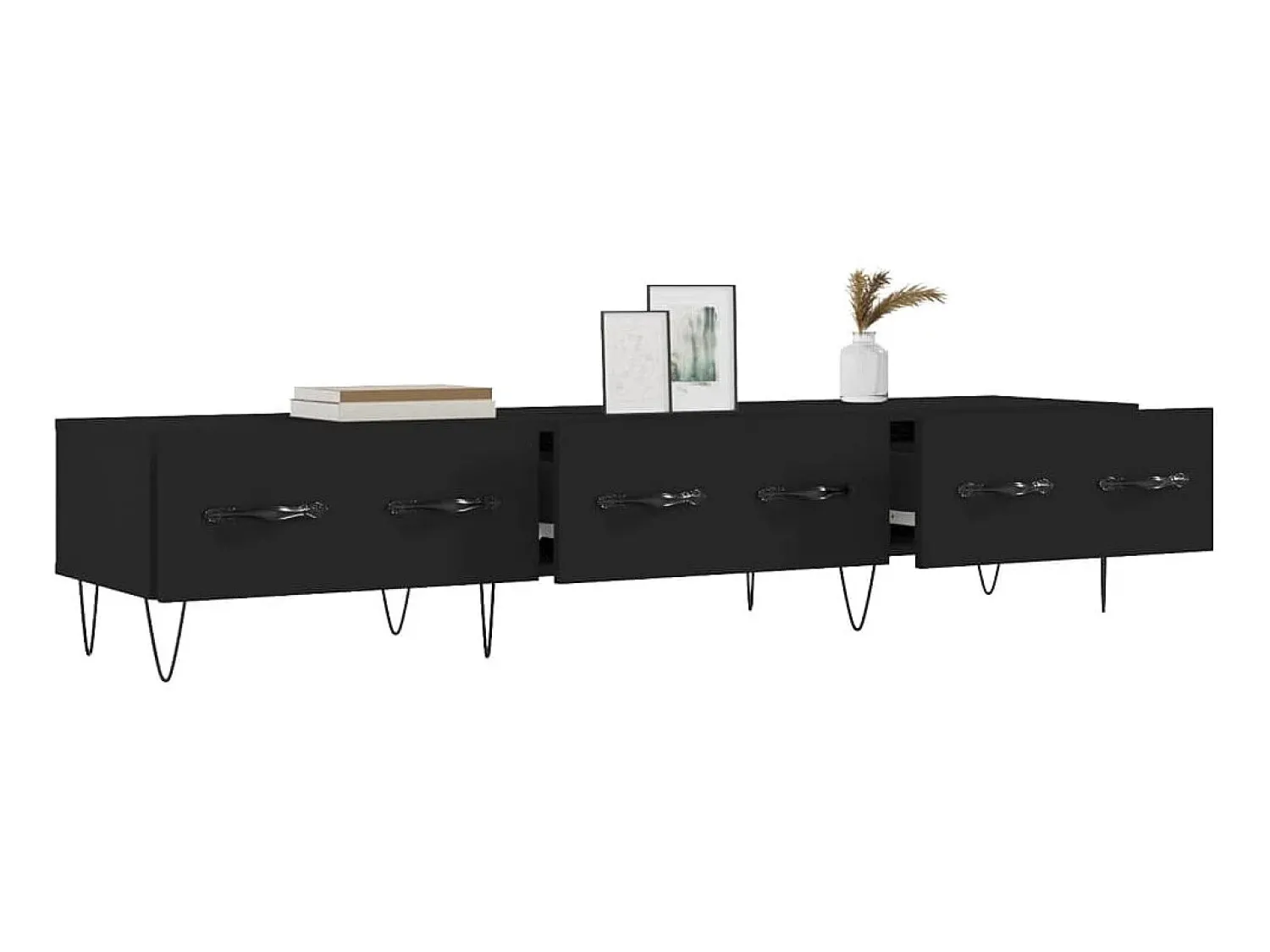 Móvel De Tv| Móvel de TV 80x36x50 cm derivados de madeira PT120001 Preto