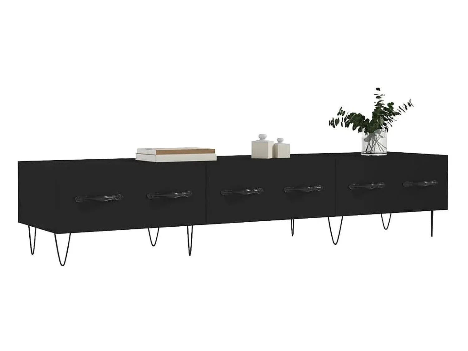 Móvel De Tv| Móvel de TV 80x36x50 cm derivados de madeira PT120001 Preto