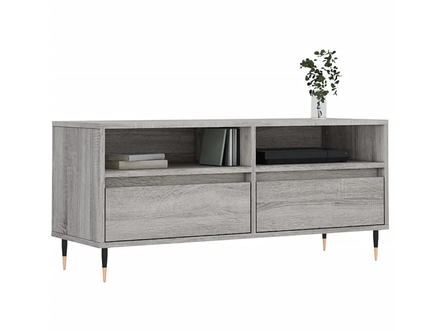 Móvel De Tv| Móvel de TV 100x34,5x44,5 cm derivados madeira sonoma PT115647 Cinzento