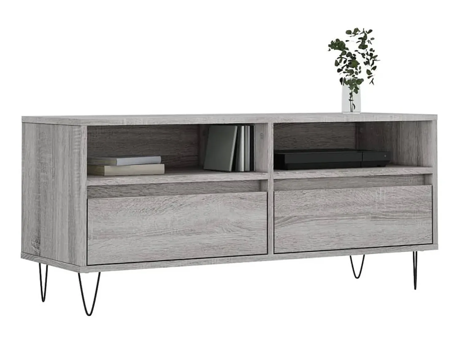 Móvel De Tv| Móvel de TV 100x34,5x44,5 cm derivados madeira sonoma PT825929 Cinzento