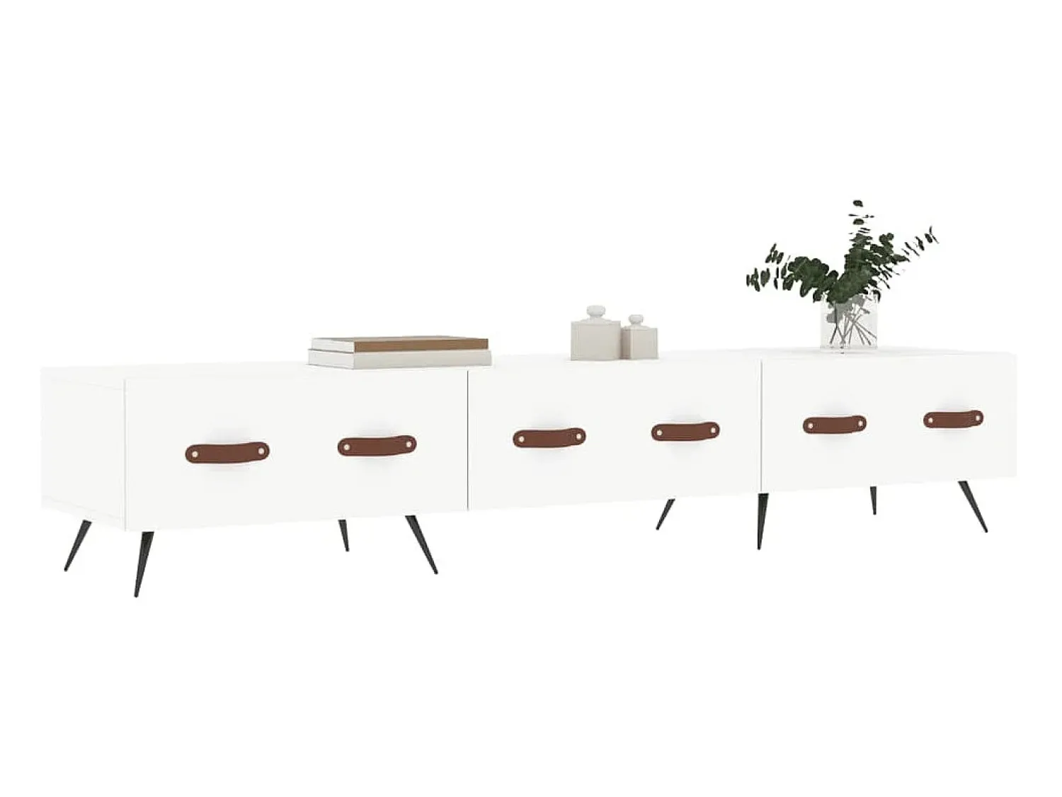Móvel De Tv| Móvel de TV 150x36x30 cm derivados de madeira PT899143 Branco