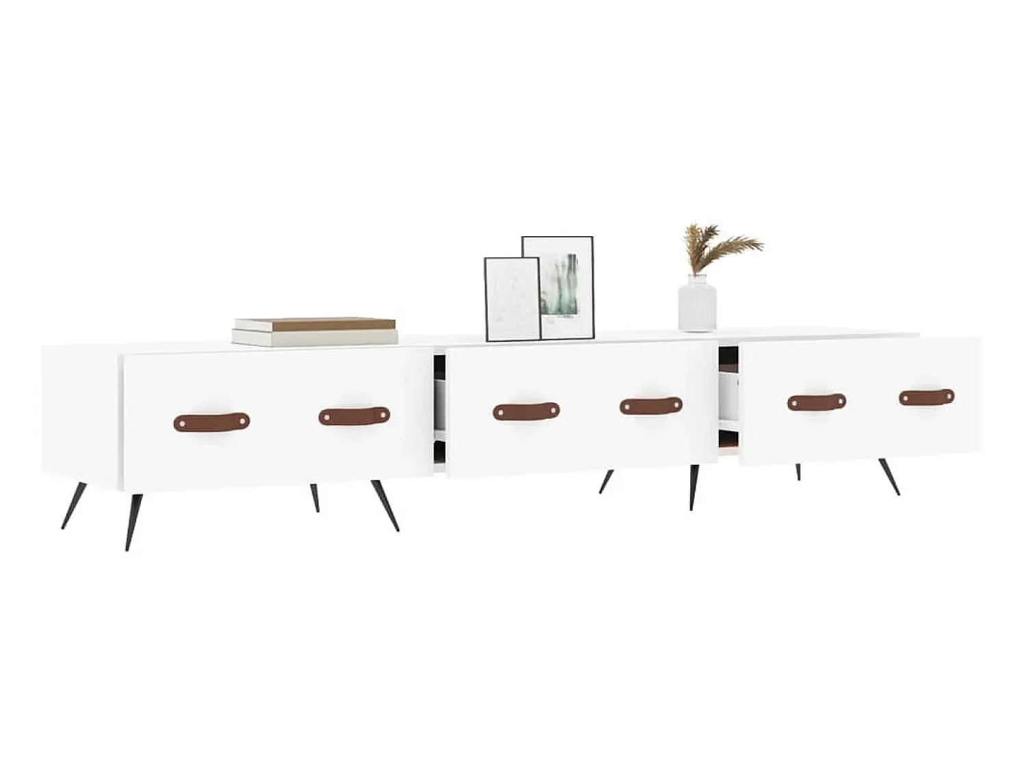 Móvel De Tv| Móvel de TV 150x36x30 cm derivados de madeira PT899143 Branco