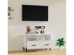 Móvel de TV 80x36x50 cm derivados de madeira brilhante PT410677^ Móvel De Tv