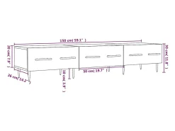 Móvel De Tv*vidaxl Móvel de TV 150x36x30 cm derivados de madeira cimento Cinzento