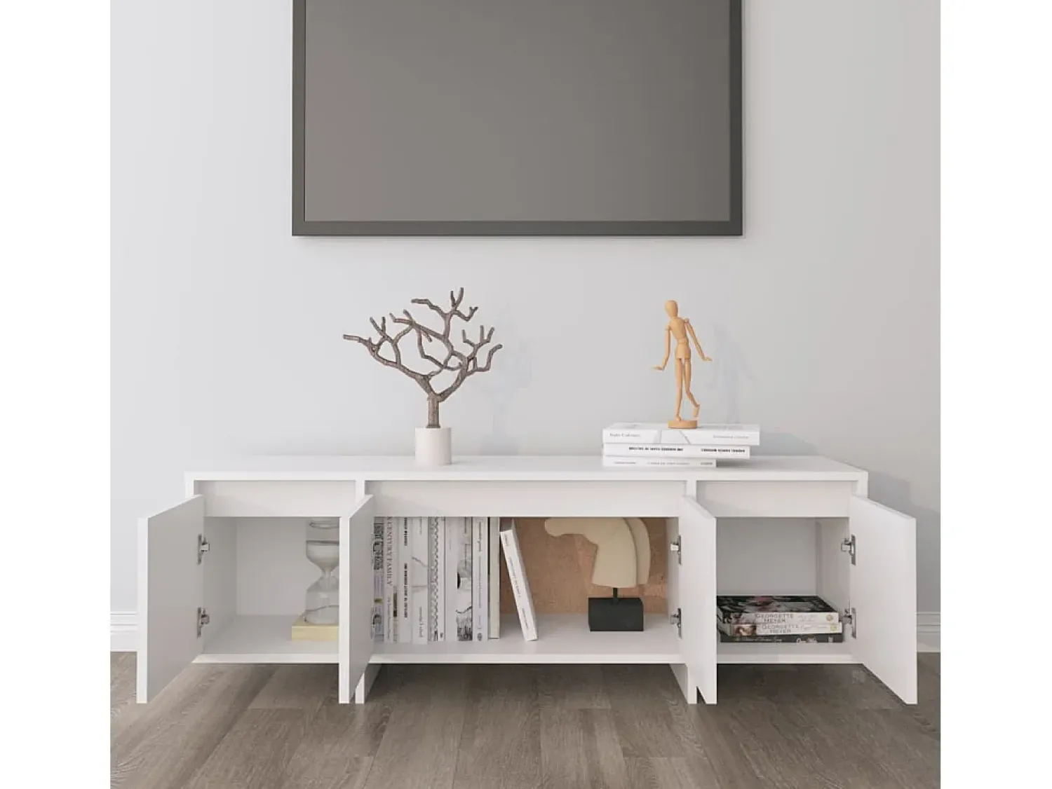 Móvel De Tv* Móvel de TV 120x30x40,5 cm derivados de madeira PT370897 Branco