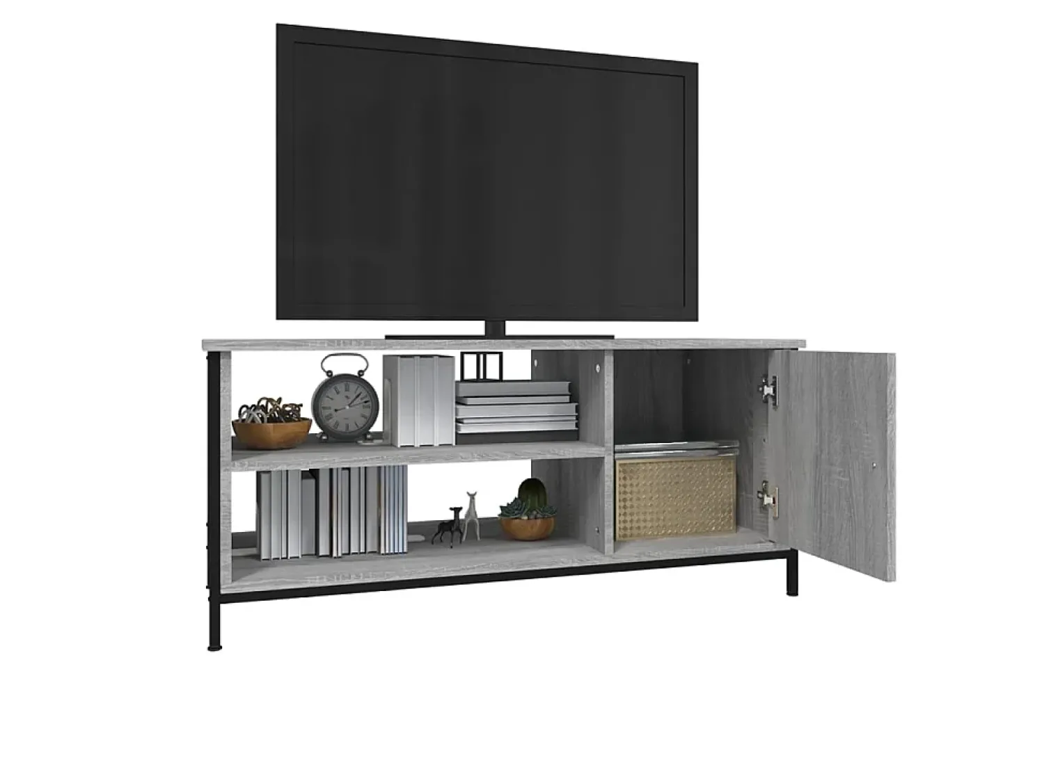 Móvel De Tv| Móvel de TV 100x40x45 cm derivados de madeira sonoma PT502074 Cinzento