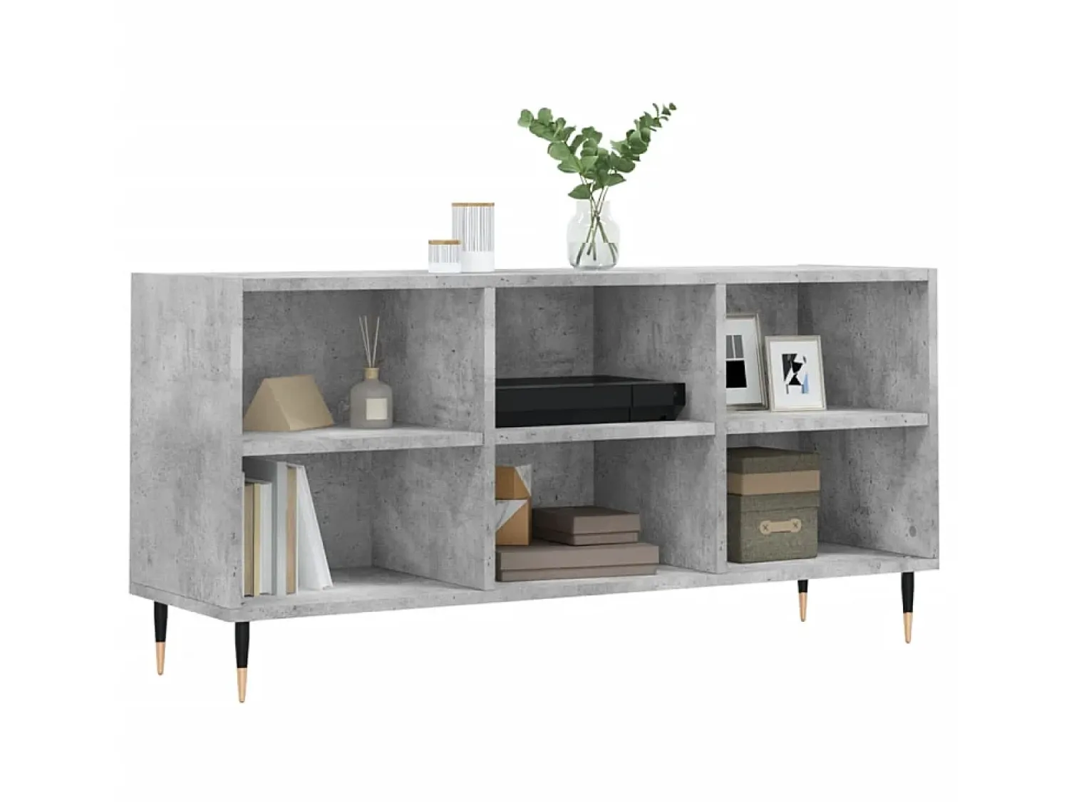 Discount Móvel de TV 103,5x30x50 cm derivados madeira cimento PT357311 Cinzento