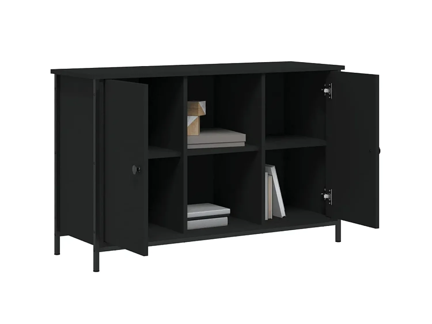 Móvel De Tv| Móvel de TV 100x35x65 cm derivados de madeira PT705524 Preto