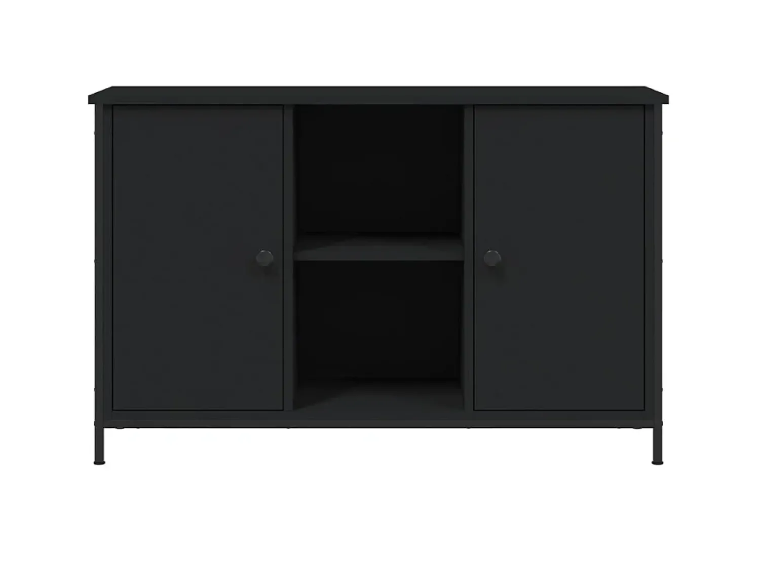 Móvel De Tv| Móvel de TV 100x35x65 cm derivados de madeira PT705524 Preto