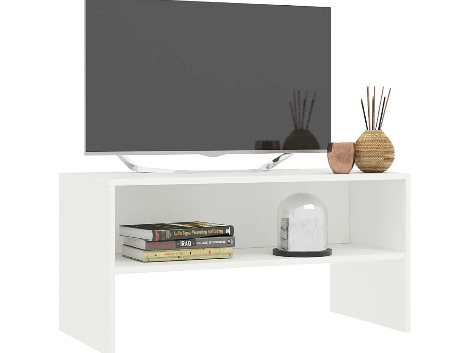 Móvel De Tv| Móvel de TV 80x40x40 cm derivados de madeira PT832758 Branco