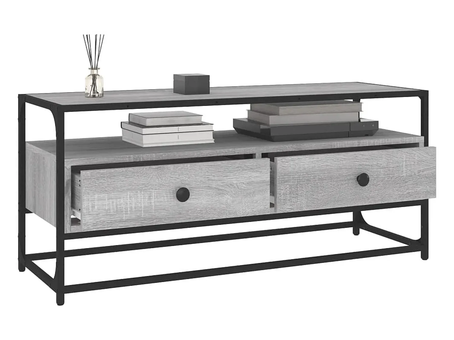 Móvel De Tv* Móvel de TV 100x35x45 cm derivados de madeira sonoma PT564814 Cinzento