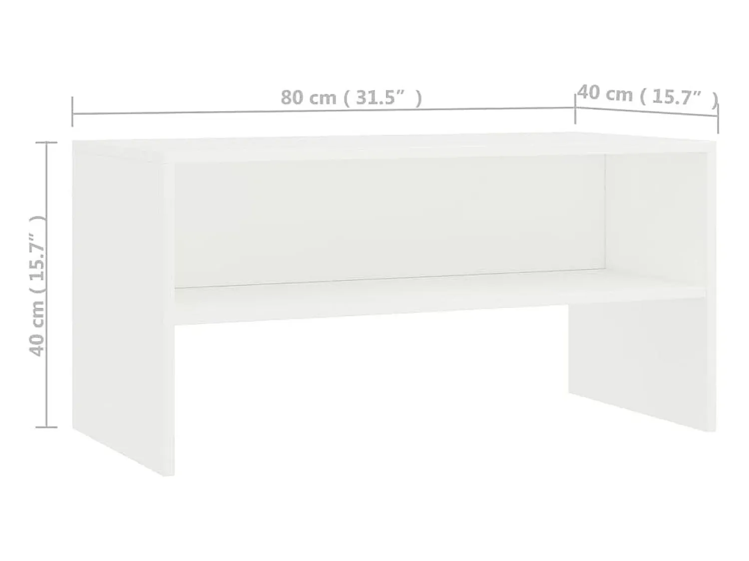 vidaxl Móvel de TV 80x40x40 cm derivados de madeira^ Móvel De Tv
