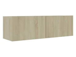 Móvel De Tv| Móvel de TV 100x30x30 cm derivados de madeira carvalho sonoma PT263197 Castanho