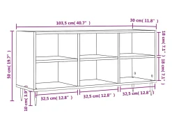 Móvel De Tv|vidaxl Móvel de TV 103,5x30x50 cm derivados madeira cimento Cinzento
