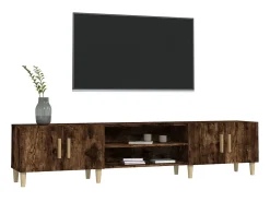 Móvel De Tv* Móvel de TV 180x31,5x40 cm derivados de madeira carvalho fumado PT743459 Castanho