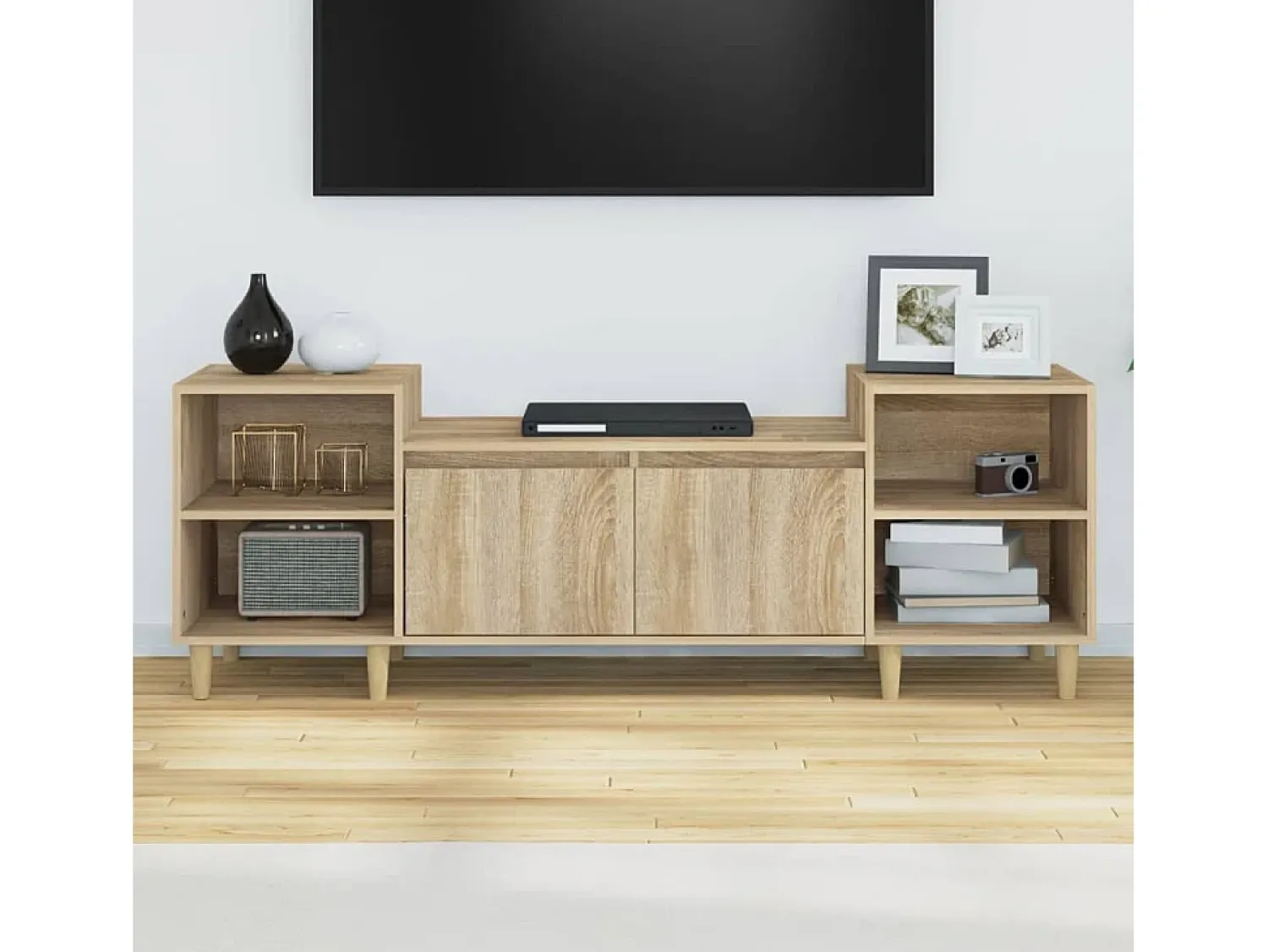 Móvel de TV 160x35x55 cm derivados de madeira carvalho sonoma PT780100^ Móvel De Tv