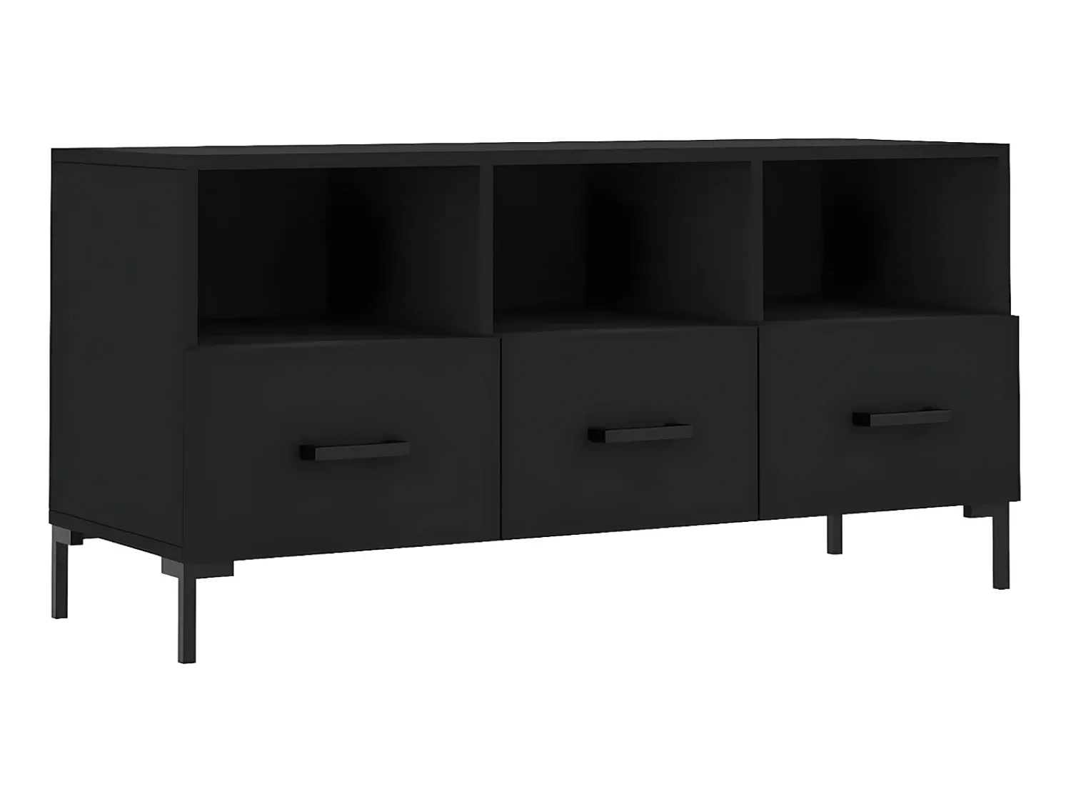 Móvel De Tv| Móvel de TV 102x36x50 cm derivados de madeira PT763943 Preto