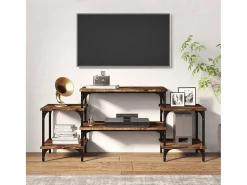 Móvel De Tv* Móvel de TV 117x35x52 cm derivados de madeira carvalho fumado PT752893 Castanho