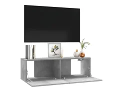 Móvel De Tv* Móvel de TV 100x30x30 cm derivados de madeira cimento PT873596 Cinzento